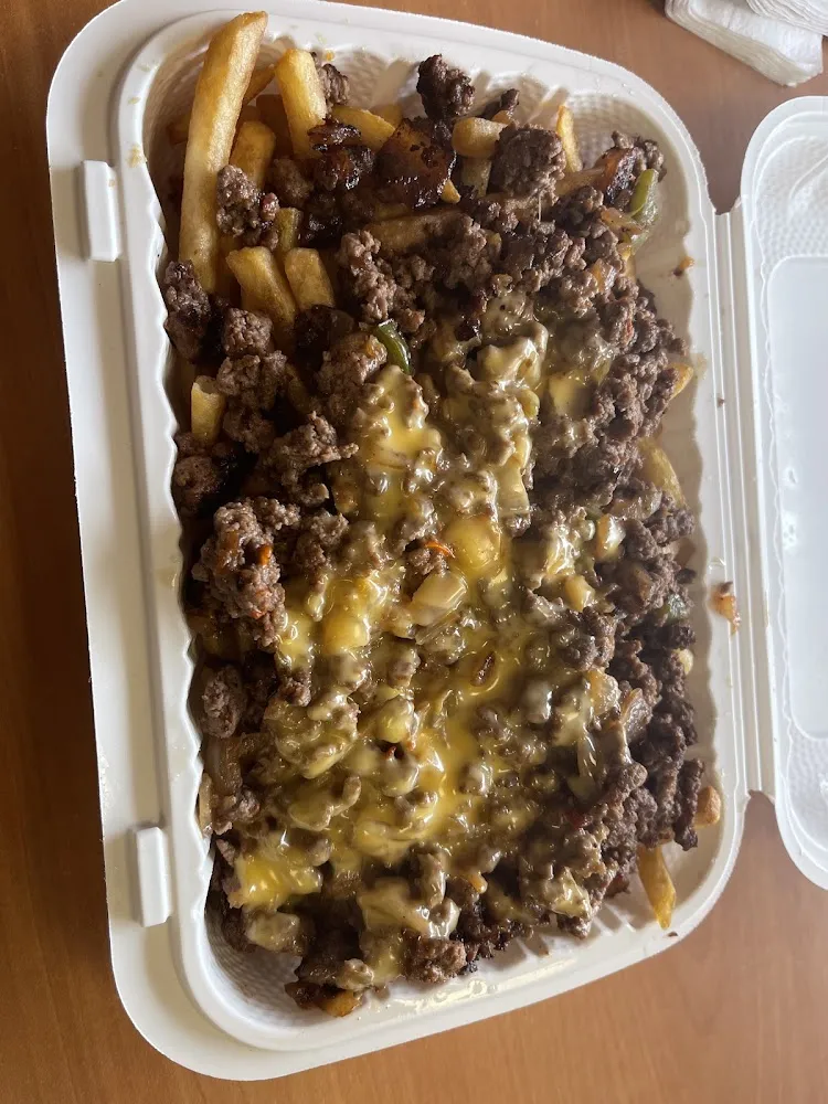 Chopped Cheese over Fries